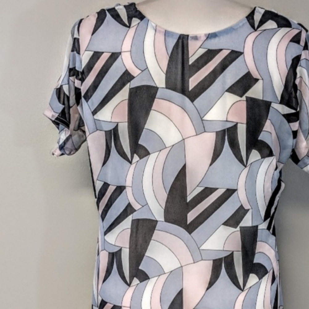 Vintage Sheer Silk Mod Print Pucci Style Dress